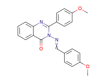 Molecular Structure of 69722-15-2 (4(3H)-Quinazolinone,
2-(4-methoxyphenyl)-3-[[(4-methoxyphenyl)methylene]amino]-)