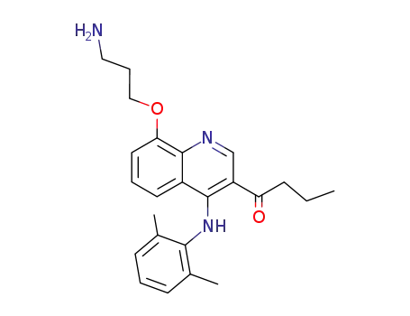 3-butyryl-4-<(2,6-dimethylphenyl)amino>-8-(3-aminopropoxy)quinoline
