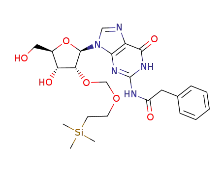 N-{9-[(2R,3R,4R,5R)-4-Hydroxy-5-hydroxymethyl-3-(2-trimethylsilanyl-ethoxymethoxy)-tetrahydro-furan-2-yl]-6-oxo-6,9-dihydro-1H-purin-2-yl}-2-phenyl-acetamide