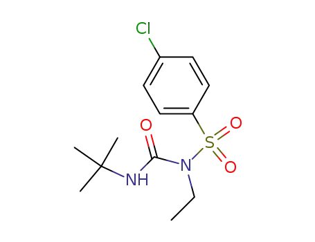 Molecular Structure of 120789-45-9 (Benzenesulfonamide,
4-chloro-N-[[(1,1-dimethylethyl)amino]carbonyl]-N-ethyl-)