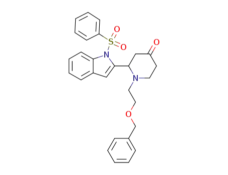 2-(1-Benzenesulfonyl-1H-indol-2-yl)-1-(2-benzyloxy-ethyl)-piperidin-4-one