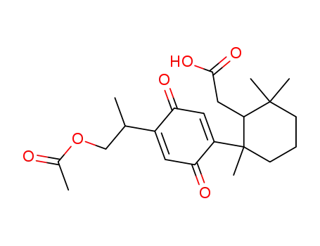 [4'-(2-Acetoxy-1-methyl-ethyl)-1,3,3-trimethyl-3',6'-dioxo-bicyclohexyl-1',4'-dien-2-yl]-acetic acid