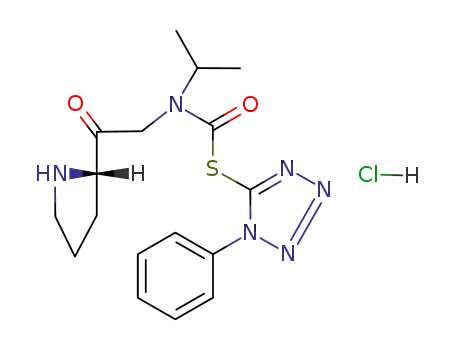 S-1-phenyl-5-tetrazolyl N-(L-prolylmethyl)-N-isopropylcarbamate hydrochloride