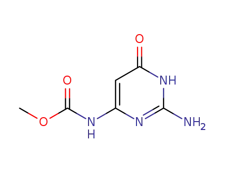 Molecular Structure of 86134-92-1 (methyl 2-amino-1,6-dihydro-6-oxo-4-pyrimidinecarbamate)