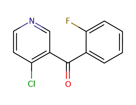 Molecular Structure of 112723-79-2 (Methanone, (4-chloro-3-pyridinyl)(2-fluorophenyl)-)