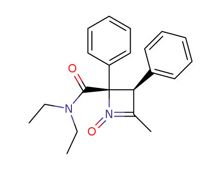 Molecular Structure of 106508-03-6 ((cis)-N,N-diethyl-2,3-dihydro-4-methyl-2,3-diphenyl-2-azetecarboxamide 1-oxide)