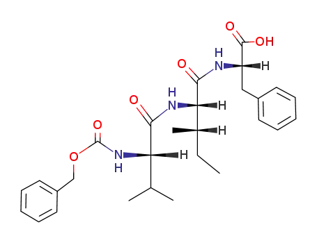 Molecular Structure of 90315-68-7 (L-Phenylalanine, N-[N-[N-[(phenylmethoxy)carbonyl]-L-valyl]-L-isoleucyl]-)