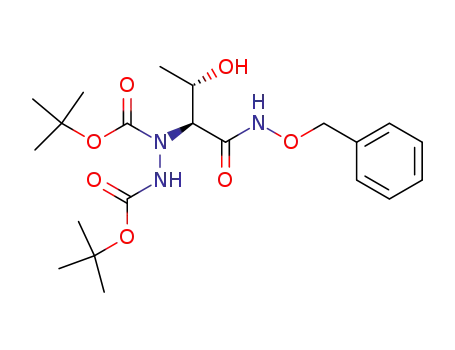 Molecular Structure of 133864-91-2 ((2S,3S) benzyl 2-<N,N'-bis(tert-butyloxycarbonyl)hydrazino>-3-hydroxybutanohydroxamate)