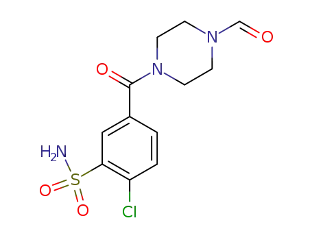 1-(4-chloro-3-sulfamoylbenzoyl)-4-formylpiperazine