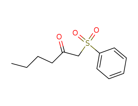 Molecular Structure of 113093-50-8 (2-Hexanone, 1-(phenylsulfonyl)-)