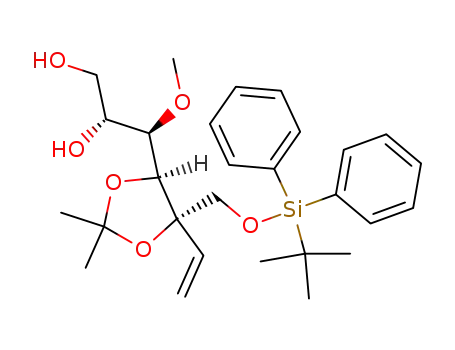 (2R,3R,4S,5S)-5-(tert-butyldiphenylsilanyloxymethyl)-4,5-O-isopropylidenedioxy-6-heptene-1,2-diol