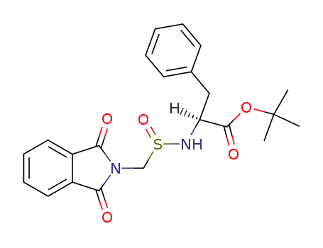 Molecular Structure of 137451-46-8 (N-(phthalimidomethylsulphinyl)-L-phenylalanine tert-butyl ester)