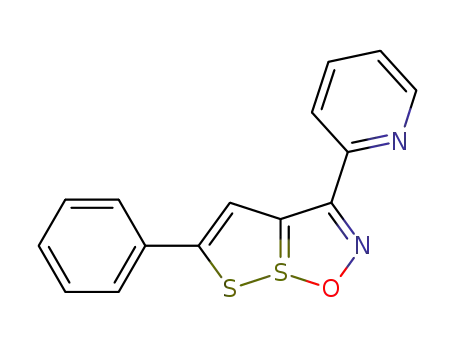 7l4-[1,2]Dithiolo[1,5-b][1,2,5]oxathiazole, 5-phenyl-3-(2-pyridinyl)-