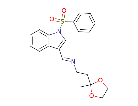 [1-(1-Benzenesulfonyl-1H-indol-3-yl)-meth-(E)-ylidene]-[2-(2-methyl-[1,3]dioxolan-2-yl)-ethyl]-amine