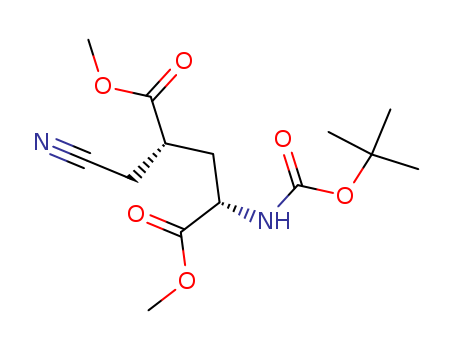 (4R)-N-(tert-Butyloxycarbonyl)-4-(cyanoMethyl)-L-glutaMic Acid 1,5-DiMethyl Ester Cas no.328086-57-3  98%