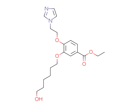 Molecular Structure of 163163-73-3 (ethyl 3-<(6-hydroxy-n-hexyl)oxy>-4-<<2-(1-imidazolyl)ethyl>oxy>benzoate)