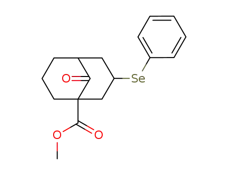 Molecular Structure of 76877-74-2 (9-Oxo-3-phenylselanyl-bicyclo[3.3.1]nonane-1-carboxylic acid methyl ester)