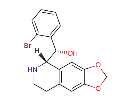 l-2-Brom-α-(1,2,3,4-tetrahydro-6,7-methylendioxy-1-isochinolinyl)benzyl-alkohol