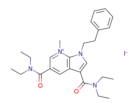 1H-Pyrrolo[2,3-b]pyridinium,
3,5-bis[(diethylamino)carbonyl]-7-methyl-1-(2-phenylethyl)-, iodide