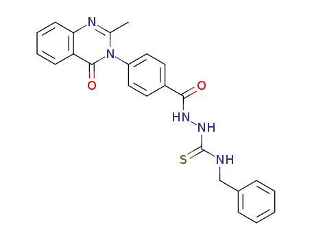Benzoic acid, 4-(2-methyl-4-oxo-3(4H)-quinazolinyl)-,
2-[[(phenylmethyl)amino]thioxomethyl]hydrazide