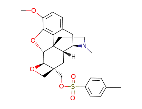 4,5α-epoxy-3-methoxy-17-methyl-7α-<(tosyloxy)methyl>-6β,7β-(oxymethylene)morphinan