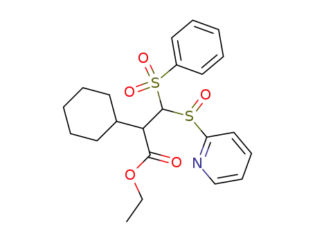 3-Benzenesulfonyl-2-cyclohexyl-3-(pyridine-2-sulfinyl)-propionic acid ethyl ester