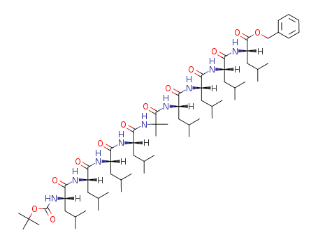 L-Leucine,N-[(1,1-dimethylethoxy)carbonyl]-L-leucyl-L-leucyl-L-leucyl-L-leucyl-2-methylalanyl-L-leucyl-L-leucyl-L-leucyl-,phenylmethyl ester (9CI)