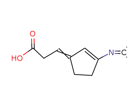 Molecular Structure of 73372-49-3 (3-(3-Isocyanocyclopent-2-enylidene)propionic acid)