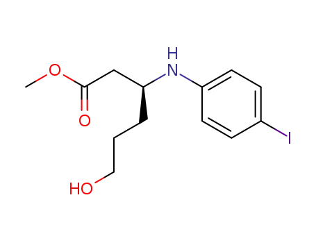 Hexanoic acid, 6-hydroxy-3-[(4-iodophenyl)amino]-, methyl ester, (3S)-