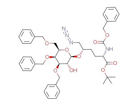 tert-butyl (2S,5S)-6-azido-2-benzyloxycarbonylamino-5-(3,4,6-tri-O-benzyl-β-D-galactopyranosyloxy)hexanoate