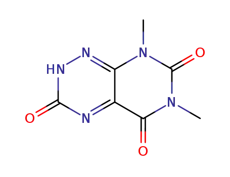 Molecular Structure of 18969-83-0 (6,8-dimethyl-2,8-dihydropyrimido[5,4-e][1,2,4]triazine-3,5,7(6H)-trione)