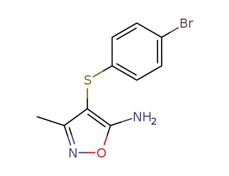 5-Isoxazolamine,4-[(4-bromophenyl)thio]-3-methyl- cas  77036-97-6