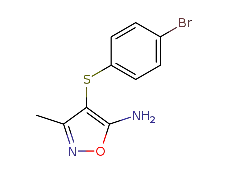 Molecular Structure of 77036-97-6 (4-[(4-bromophenyl)sulfanyl]-3-methyl-1,2-oxazol-5-amine)