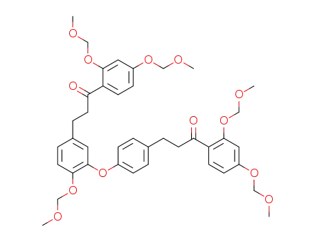 1-(2,4-bis-methoxymethoxy-phenyl)-3-(3-{4-[3-(2,4-bis-methoxymethoxy-phenyl)-3-oxo-propyl]-phenoxy}-4-methoxymethoxy-phenyl)-propan-1-one