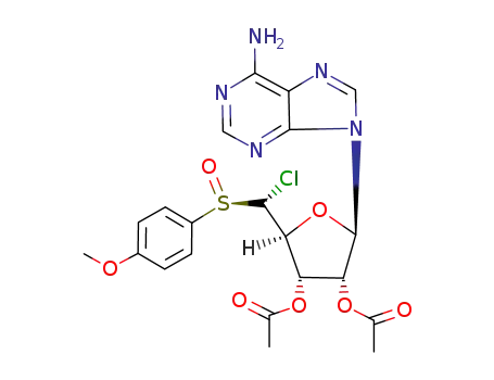 2',3'-di-O-acetyl-5'-chloro-5'-deoxy-5'-<(4-methoxyphenyl)sulfinyl(5'R,S<sub>R</sub>)>adenosine