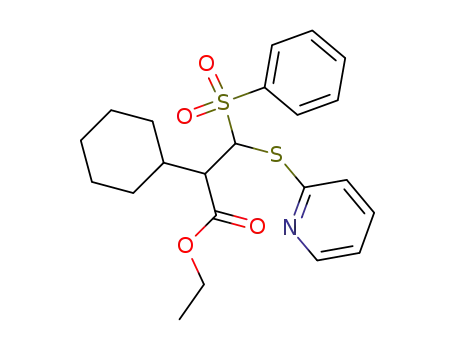 3-Benzenesulfonyl-2-cyclohexyl-3-(pyridin-2-ylsulfanyl)-propionic acid ethyl ester