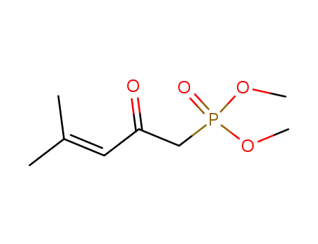Molecular Structure of 95485-29-3 (Phosphonic acid, (4-methyl-2-oxo-3-pentenyl)-, dimethyl ester)