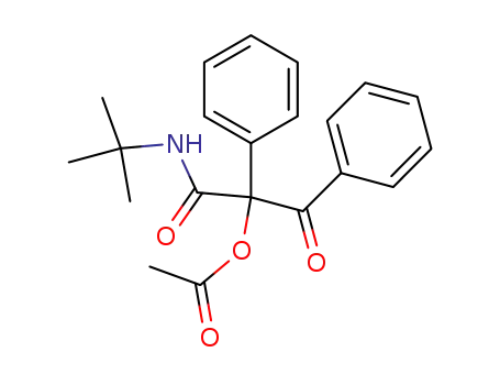 Molecular Structure of 105887-17-0 (Benzenepropanamide,
a-(acetyloxy)-N-(1,1-dimethylethyl)-b-oxo-a-phenyl-)