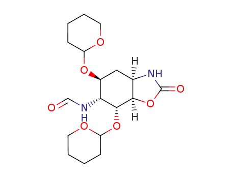 D,L-(1r,2c,4c,5t,6t)-2-amino-1-O,2-N-carbonyl-5-formamido-4,6-bis-O-tetrahydropyranyl-1,4,6-cyclohexanetriol