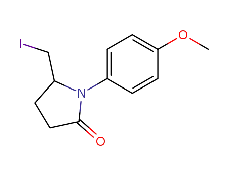 Molecular Structure of 180629-37-2 ((RS)-5-iodomethyl-1-(4-methoxyphenyl)pyrrolidin-2-one)