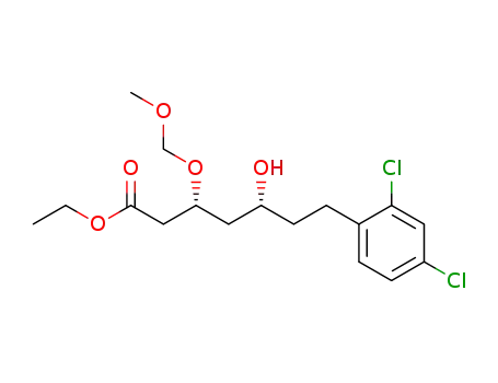 (3R,5R)-7-(2,4-Dichloro-phenyl)-5-hydroxy-3-methoxymethoxy-heptanoic acid ethyl ester