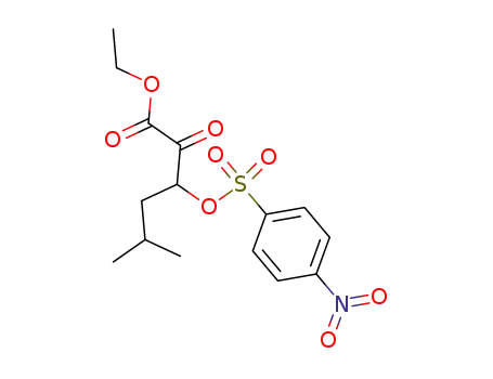 Hexanoic acid, 5-methyl-3-[[(4-nitrophenyl)sulfonyl]oxy]-2-oxo-, ethyl
ester