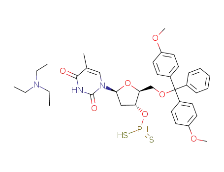 5'-O-dimethoxytritylthymidine 3'-hydrogenphosphonodithioate