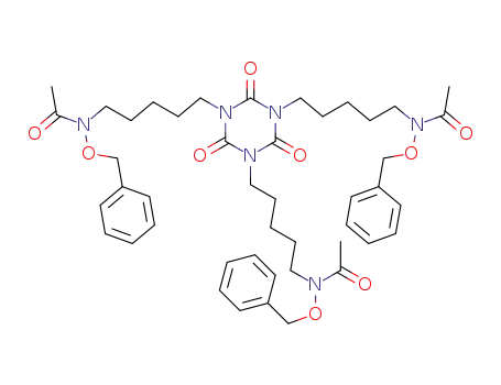 Molecular Structure of 94136-51-3 (N-Benzyloxy-N-(5-{3,5-bis-[5-(acetyl-benzyloxy-amino)-pentyl]-2,4,6-trioxo-[1,3,5]triazinan-1-yl}-pentyl)-acetamide)