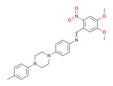 N-[(E)-(4,5-dimethoxy-2-nitrophenyl)methylidene]-4-[4-(4-methylphenyl)piperazin-1-yl]aniline