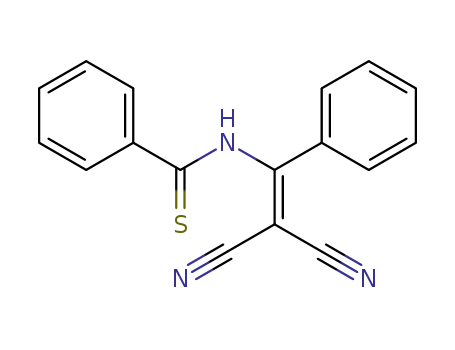 Molecular Structure of 96530-65-3 (Benzenecarbothioamide, N-(2,2-dicyano-1-phenylethenyl)-)
