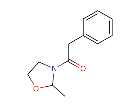 Molecular Structure of 176438-22-5 (1-(2-Methyl-oxazolidin-3-yl)-2-phenyl-ethanone)