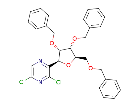3,5-dichloro-2-(2,3,5-tri-O-benzyl-β-D-ribofuranosyl)pyrazine