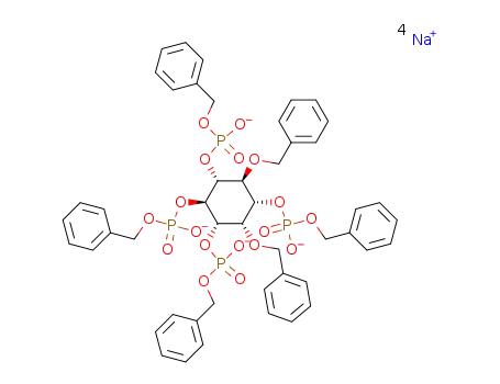 Molecular Structure of 141039-24-9 (1D-2,6-Di-O-benzyl-myo-inositol 1,3,4,5-tetrakis(sodium benzyl phosphate))