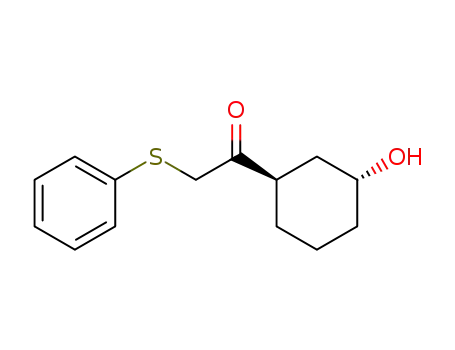 1-((1R,3R)-3-Hydroxy-cyclohexyl)-2-phenylsulfanyl-ethanone